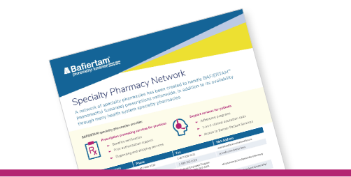 Thumbnail of BAFIERTAM Specialty Pharmacy Network.